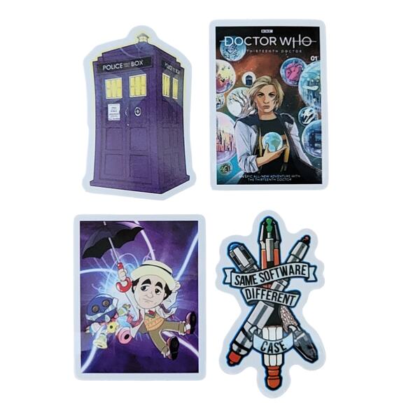 Doctor Who Stickers Lot 50 Stocking Stuffer Tardis Time Lord Daleks Whovian Gift - Picture 3 of 10